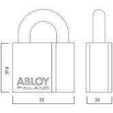 Abloy PL350/50 High Security Padlock (Long Shackle) - KHM Megatools Corp.